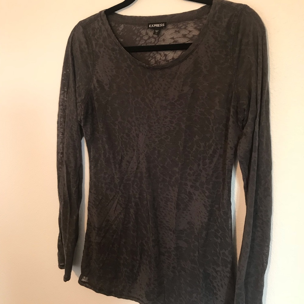 Express Charcoal Leopard Long sleeve